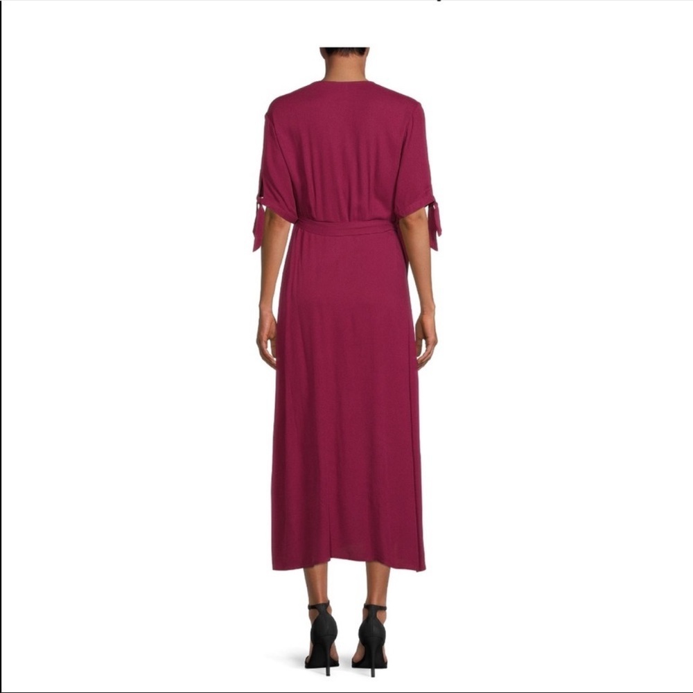 Maternity Print Wrap Dress - Picture 3 of 6